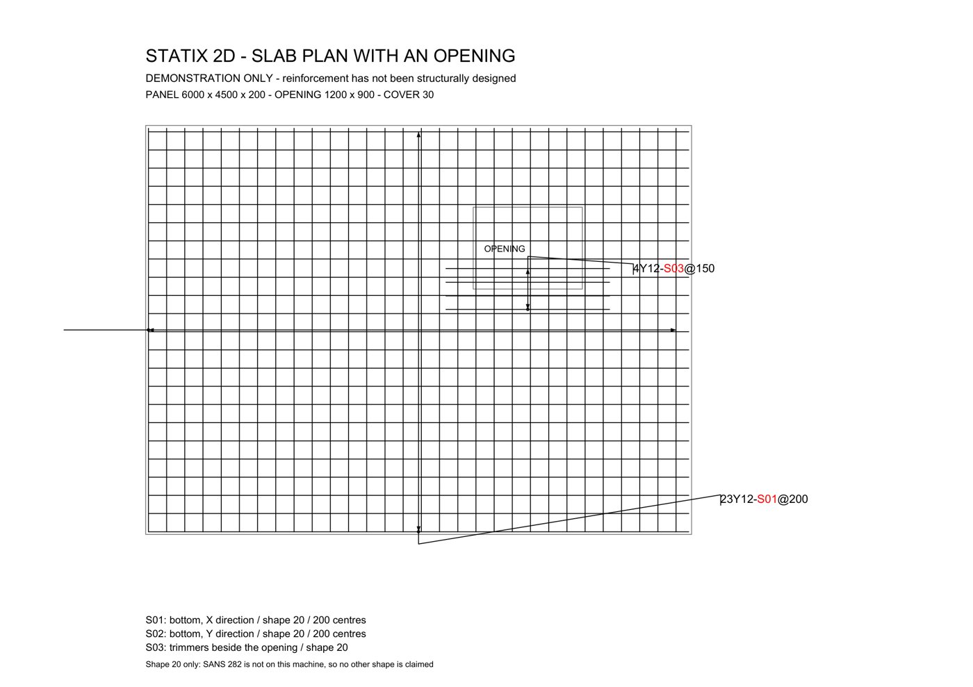 STATIX 2D slab plan