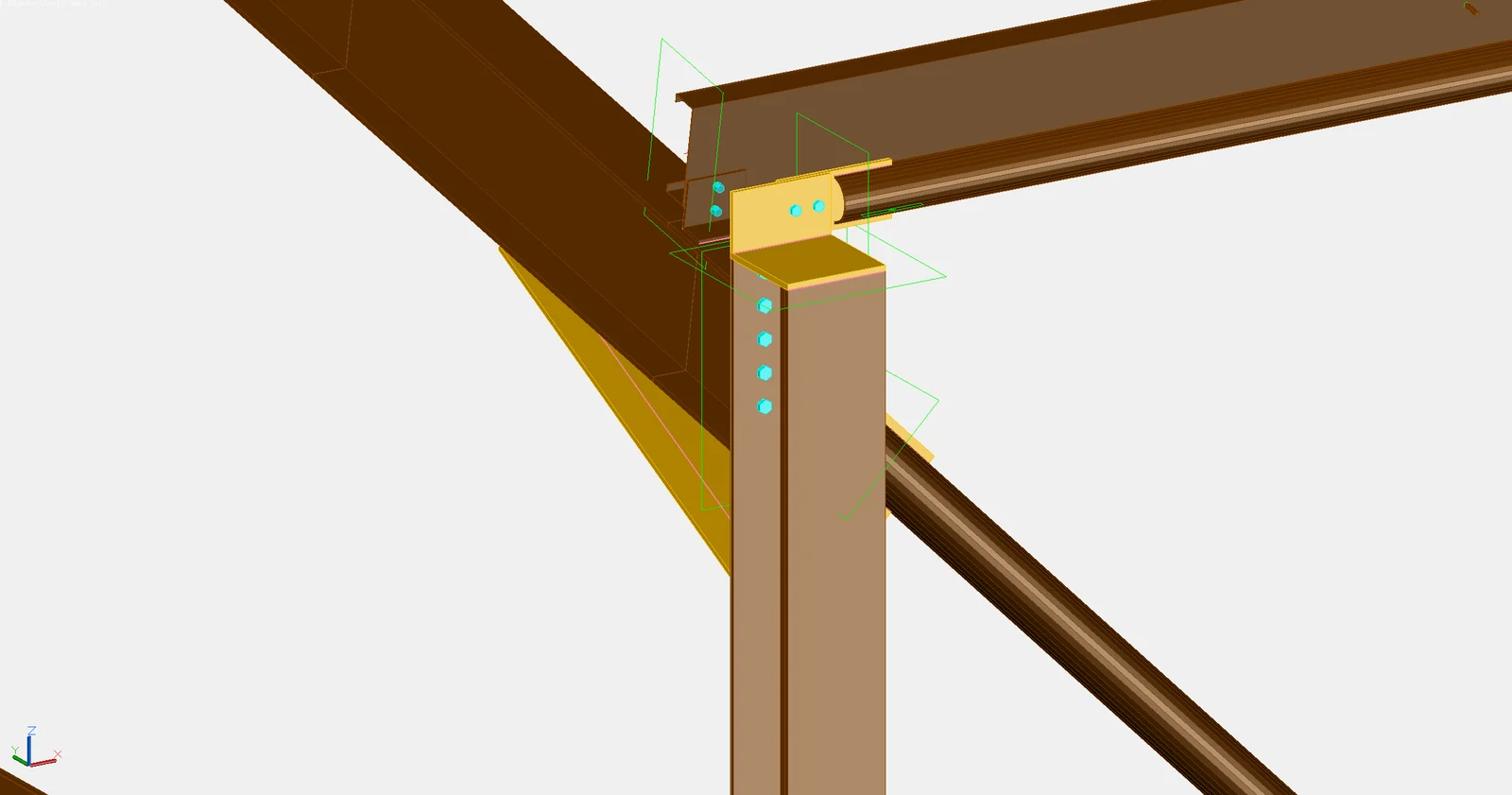 Eaves haunch, gable frame in Advance Steel