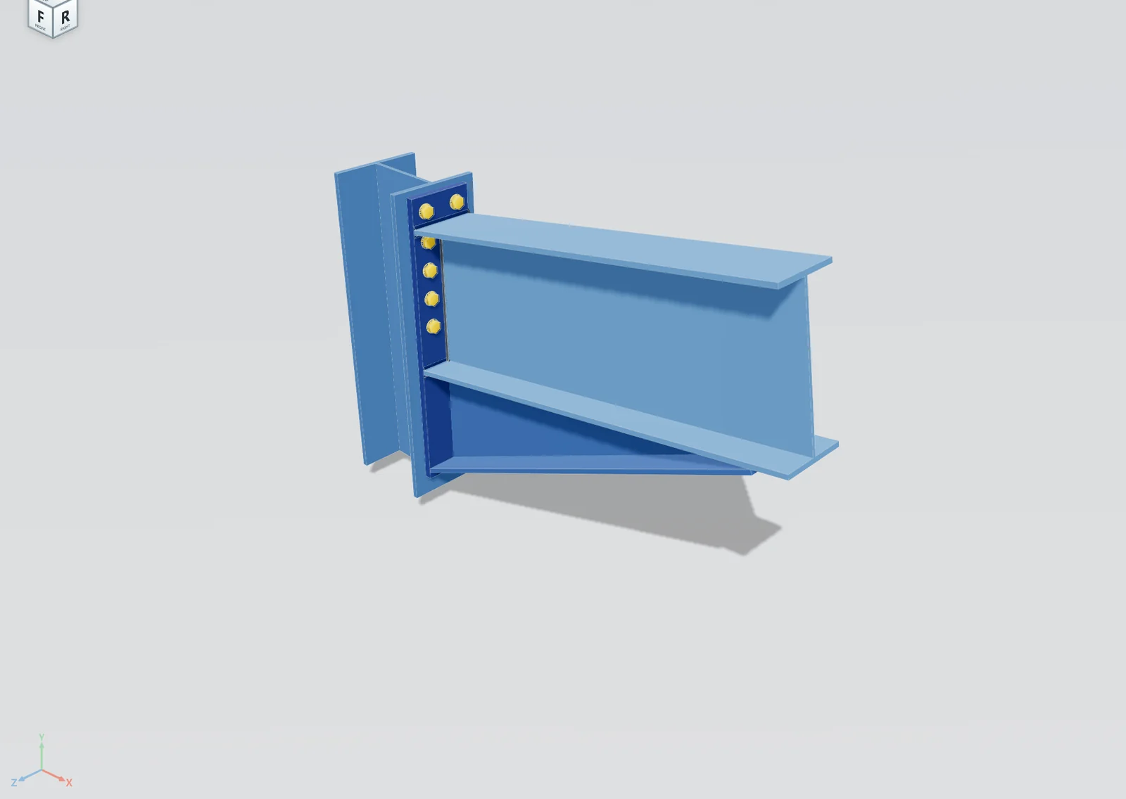STATIX Connection Studio: eaves haunch of the portal frame in 3D