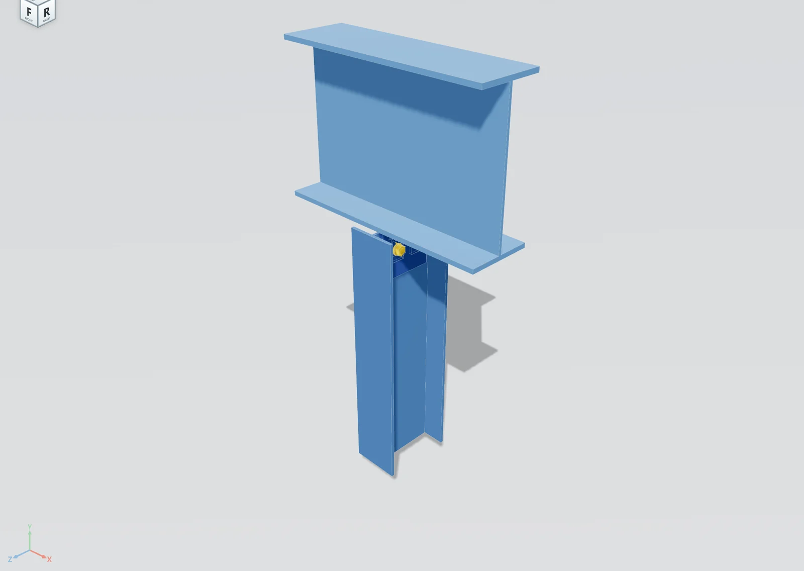 Slotted gable post top connection in STATIX and in Advance Steel