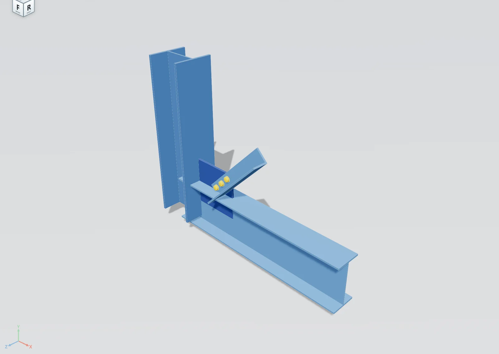 Wall brace gusset at the eaves in STATIX and in Advance Steel
