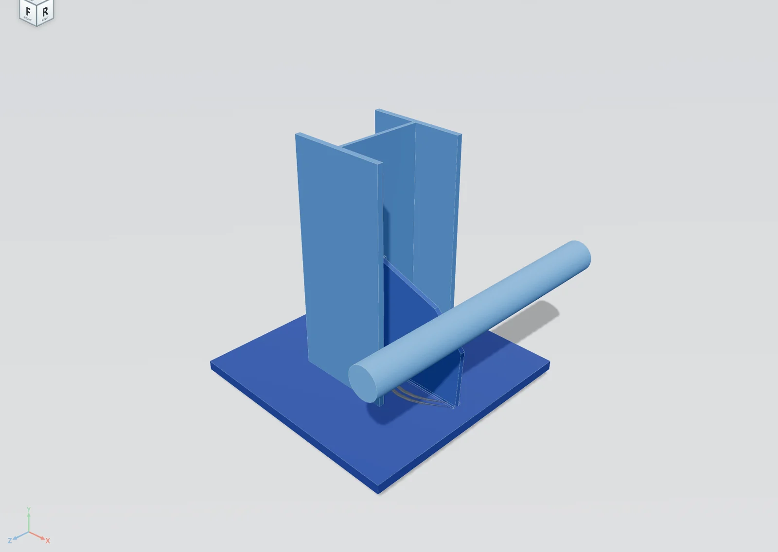 Tube brace into the column base in STATIX and in Advance Steel