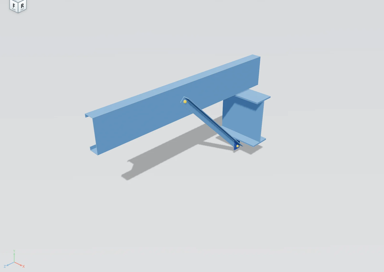Fly brace from the rafter to the purlin in STATIX and in Advance Steel