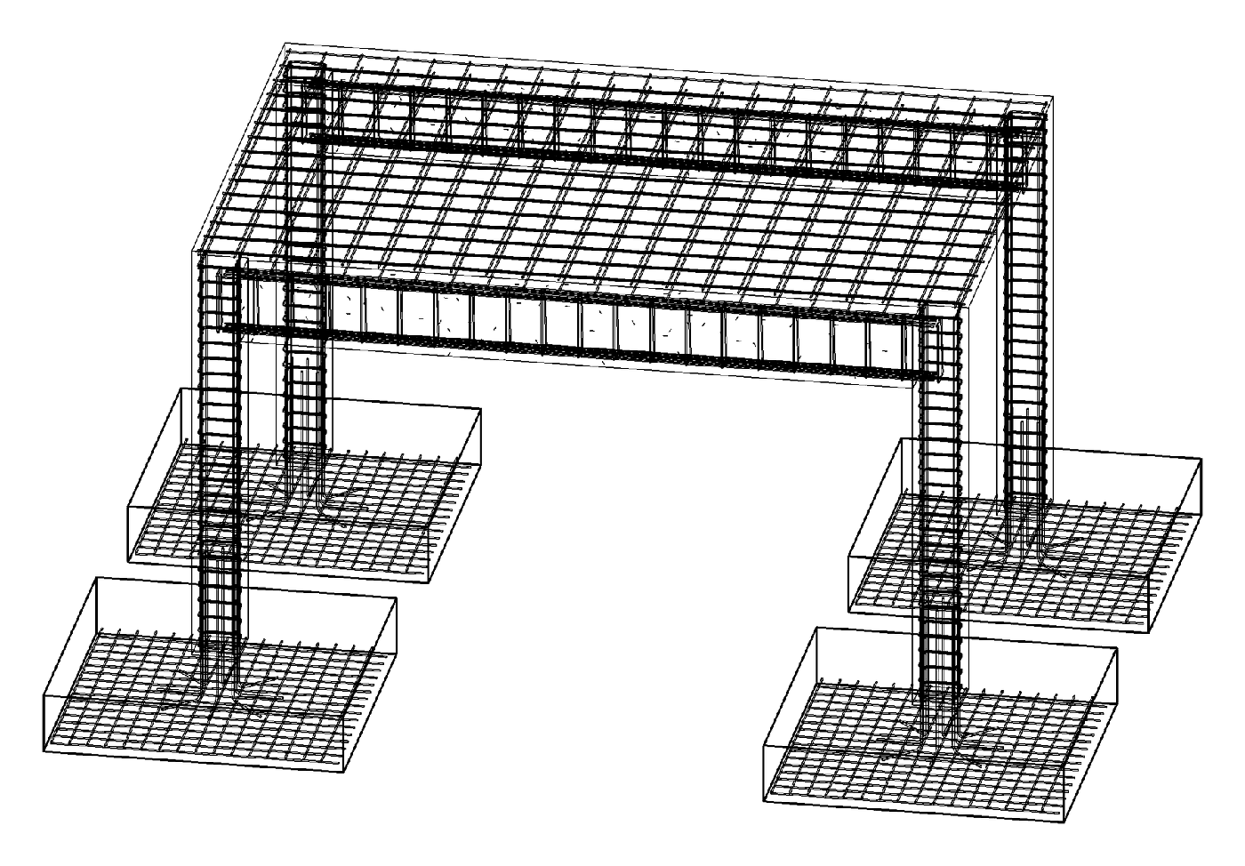 RC frame from STATIX in Revit with all reinforcement as native Revit rebar