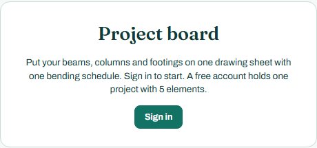 Project board sign-in card