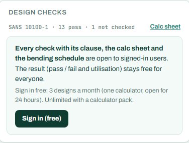 Design checks summary for the raft