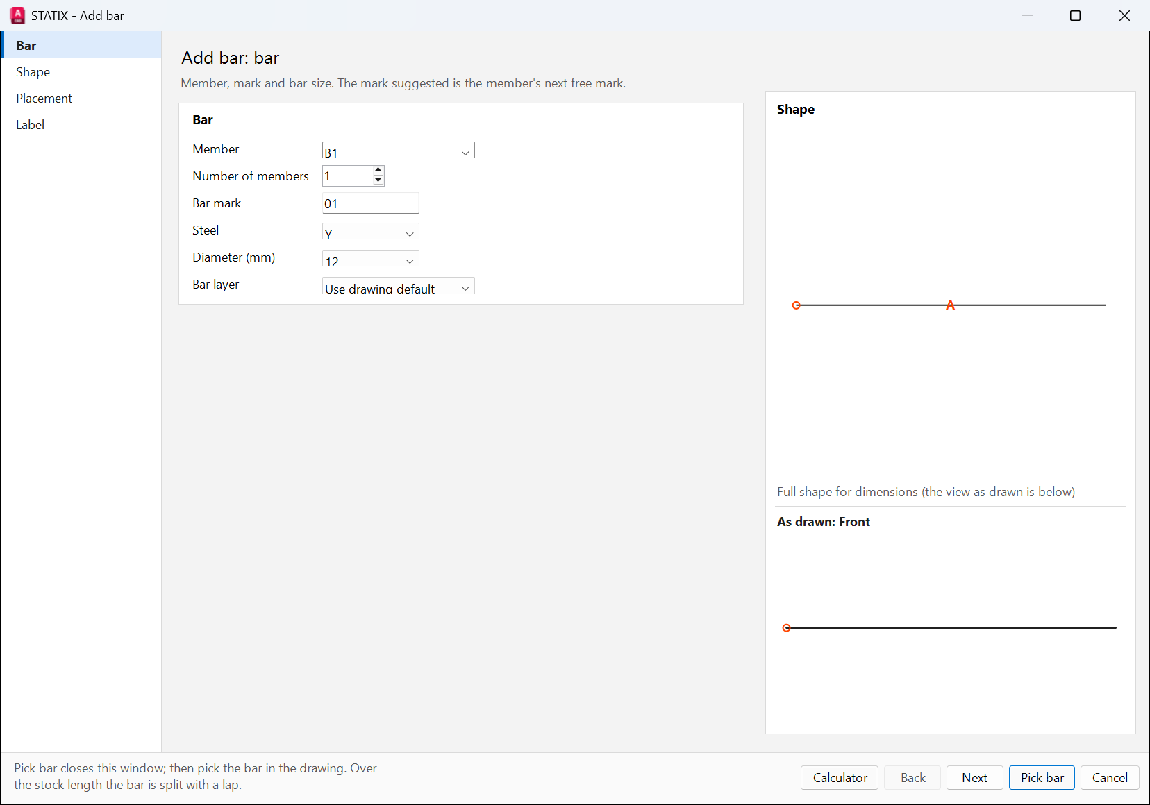 Add bar window, bar page